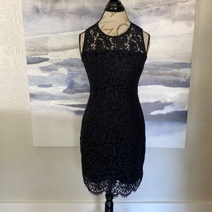 Banana Republic navy lace dress